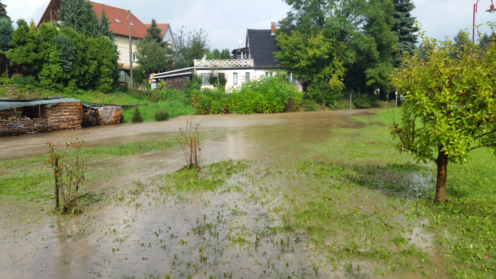 Hochwasser in Wilschdorf und Dittersbach